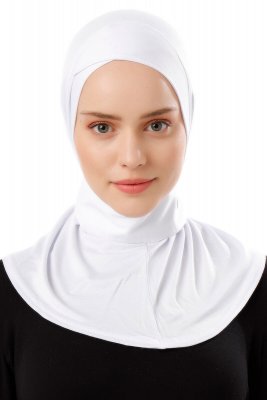 Ceren - White Practical Viskos Hijab