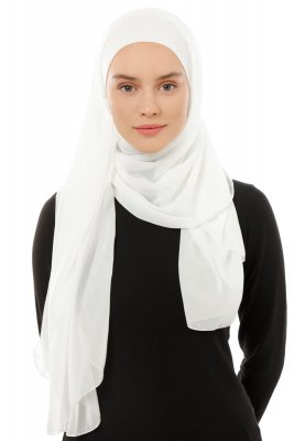 Alara Plain - Creme One Piece Chiffon Hijab