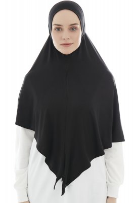 Ajda - Black Zipper Hijab