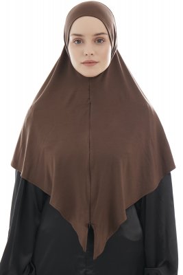 Ajda - Brown Zipper Hijab
