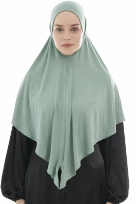Ajda - Green Zipper Hijab