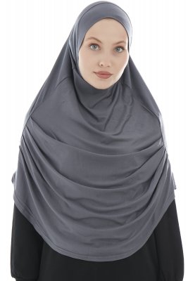 Roxelana - Dark Grey Long Al Amira Hijab