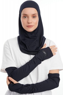 Bayda - Navy Blue Pro Sport Hijab Set