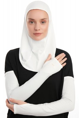 Bayda - Creme Pro Sport Hijab Set