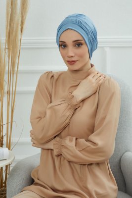 Linda - Sky Blue Cotton Turban