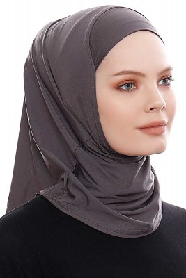 Elif - Anthracite Sport Hijab - Ecardin