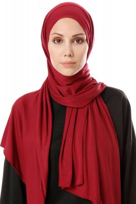 Hande - Bordeaux Cotton Hijab - Gülsoy