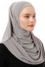 Esma - Light Grey Amira Hijab - Firdevs