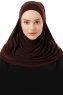 Esma - Dark Brown Amira Hijab - Firdevs
