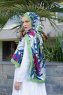 Leaf Patterned Twill Hijab - Sal Evi