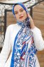 Brick Red Patterned Twill Hijab - Sal Evi