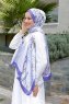 Purple Patterned Twill Hijab - Sal Evi