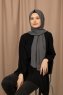 Yildiz - Grey Crepe Chiffon Hijab
