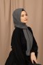 Yildiz - Grey Crepe Chiffon Hijab
