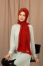 Yildiz - Brick Red Crepe Chiffon Hijab