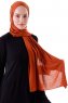 Seda - Brick Red Jersey Hijab - Ecardin