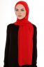 Derya - Red Practical Chiffon Hijab