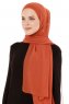 Derya - Brick Red Practical Chiffon Hijab