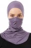 Damla - Purple Ninja Hijab Mask Underscarf