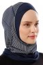 Wind Cross - Navy Blue One-Piece Al Amira Hijab