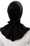 Sportif Plain - Black & Gold Practical Viskos Hijab