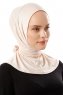 Sportif Plain - Beige Practical Viskos Hijab