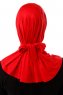 Sportif Plain - Red Practical Viskos Hijab