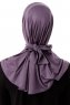Sportif Plain - Dark Purple Practical Viskos Hijab