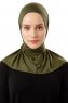 Sportif Plain - Khaki Practical Viskos Hijab