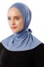 Sportif Plain - Indigo Practical Viskos Hijab
