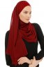 Alara Plain - Bordeaux One Piece Chiffon Hijab