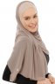 Alara Plain - Light Taupe One Piece Chiffon Hijab