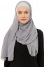 Alara Plain - Dark Grey One Piece Chiffon Hijab