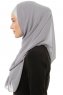 Alara Plain - Dark Grey One Piece Chiffon Hijab