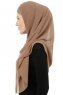 Alara Cross - Dark Taupe One Piece Chiffon Hijab