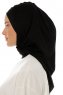 Isra Plain - Black One-Piece Viskos Hijab