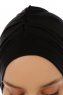 Isra Plain - Black One-Piece Viskos Hijab