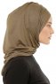 Isra Plain - Khaki One-Piece Viskos Hijab