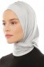 Isra Plain - Light Grey One-Piece Viskos Hijab