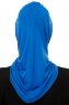 Isra Cross - Blue One-Piece Viskos Hijab