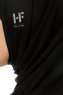 Hanfendy Plain Logo - Black One-Piece Hijab