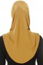 Hanfendy Plain Logo - Mustard One-Piece Hijab