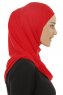 Hanfendy Plain Logo - Red One-Piece Hijab