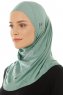 Hanfendy Plain Logo - Green One-Piece Hijab