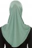Hanfendy Plain Logo - Green One-Piece Hijab