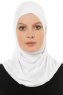 Hanfendy Cross Logo - White One-Piece Hijab
