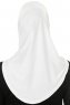 Hanfendy Cross Logo - White One-Piece Hijab