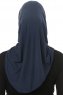 Hanfendy Cross Logo - Navy Blue One-Piece Hijab