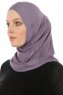 Hanfendy Cross Logo - Dark Purple One-Piece Hijab