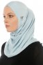 Hanfendy Cross Logo - Baby Blue One-Piece Hijab